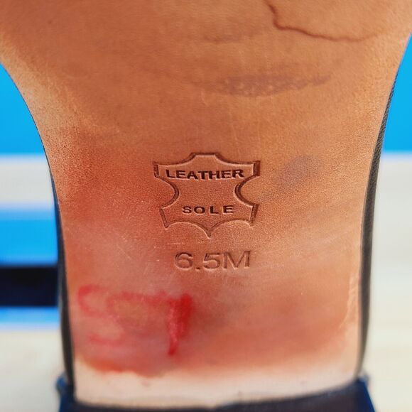 Tory Burch‎ Cecile Womens Size 6.5 Block Heels Black Leather Slingback Sandals - Picture 9 of 9